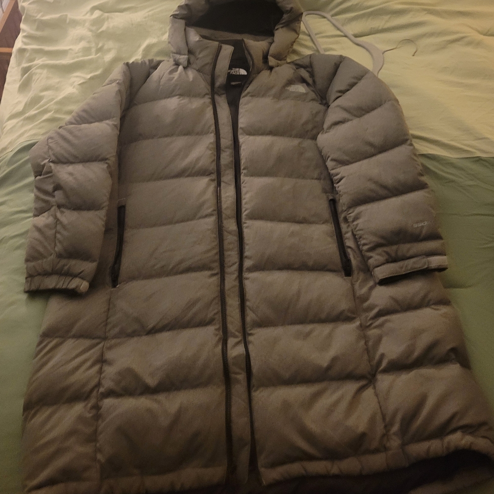 The North Face Women's Gray Long Puffer Coat